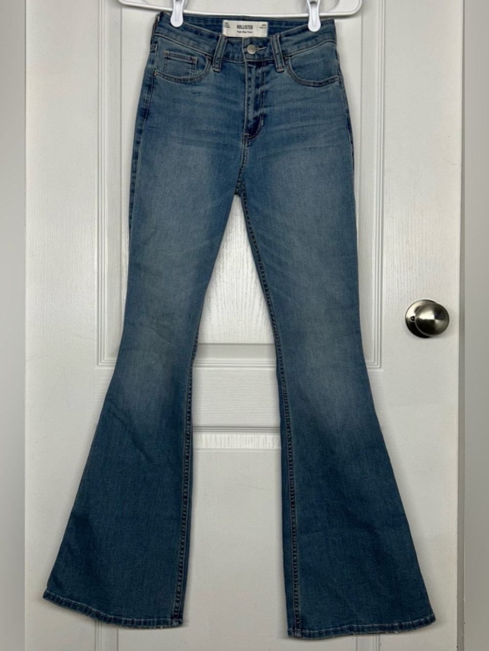 Hollister Jeans NWT Sz 00 w24 High Rise Flare Western Indie Boho Festival Y2K